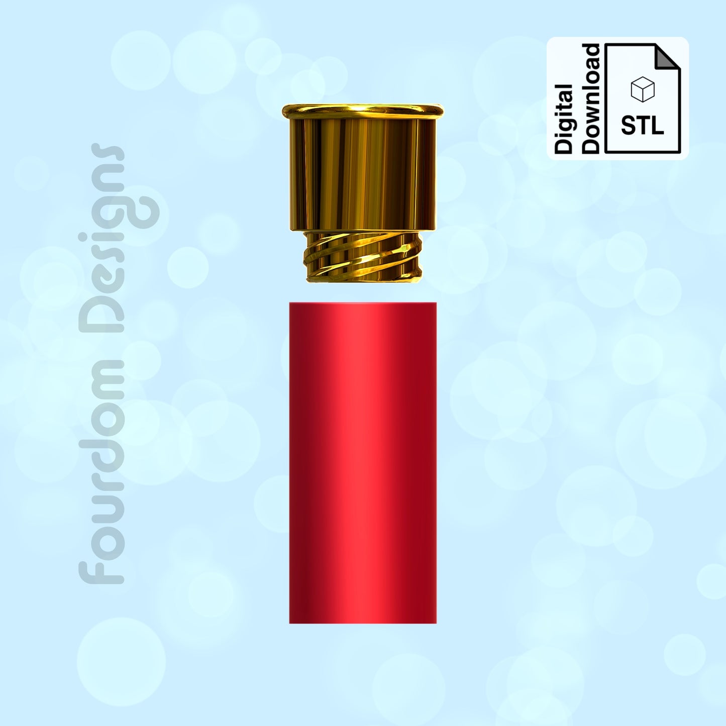 Shotgun Shell with Removable Screw Top Pill Box STL File for 3D Printing - Digital Download