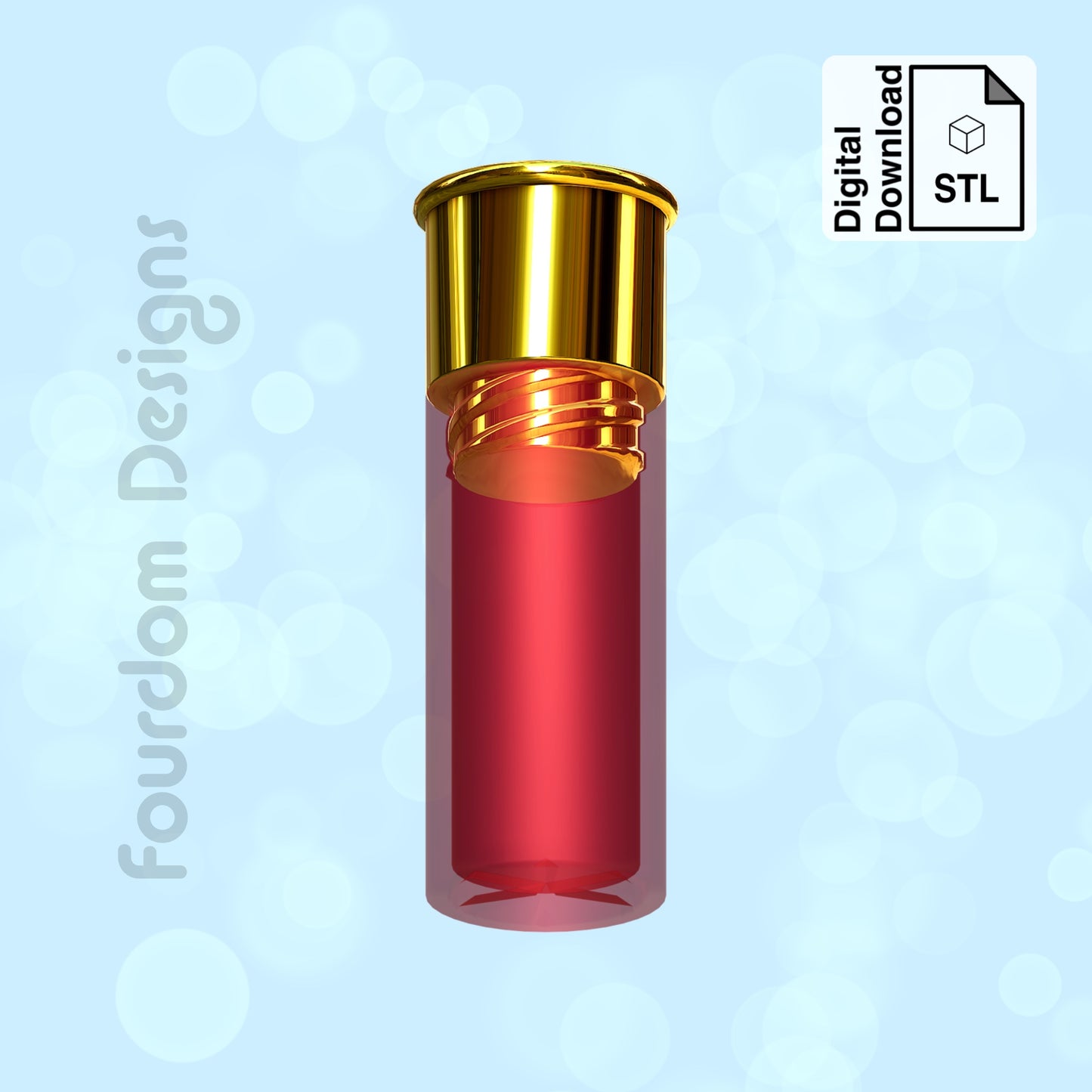 Shotgun Shell with Removable Screw Top Pill Box STL File for 3D Printing - Digital Download