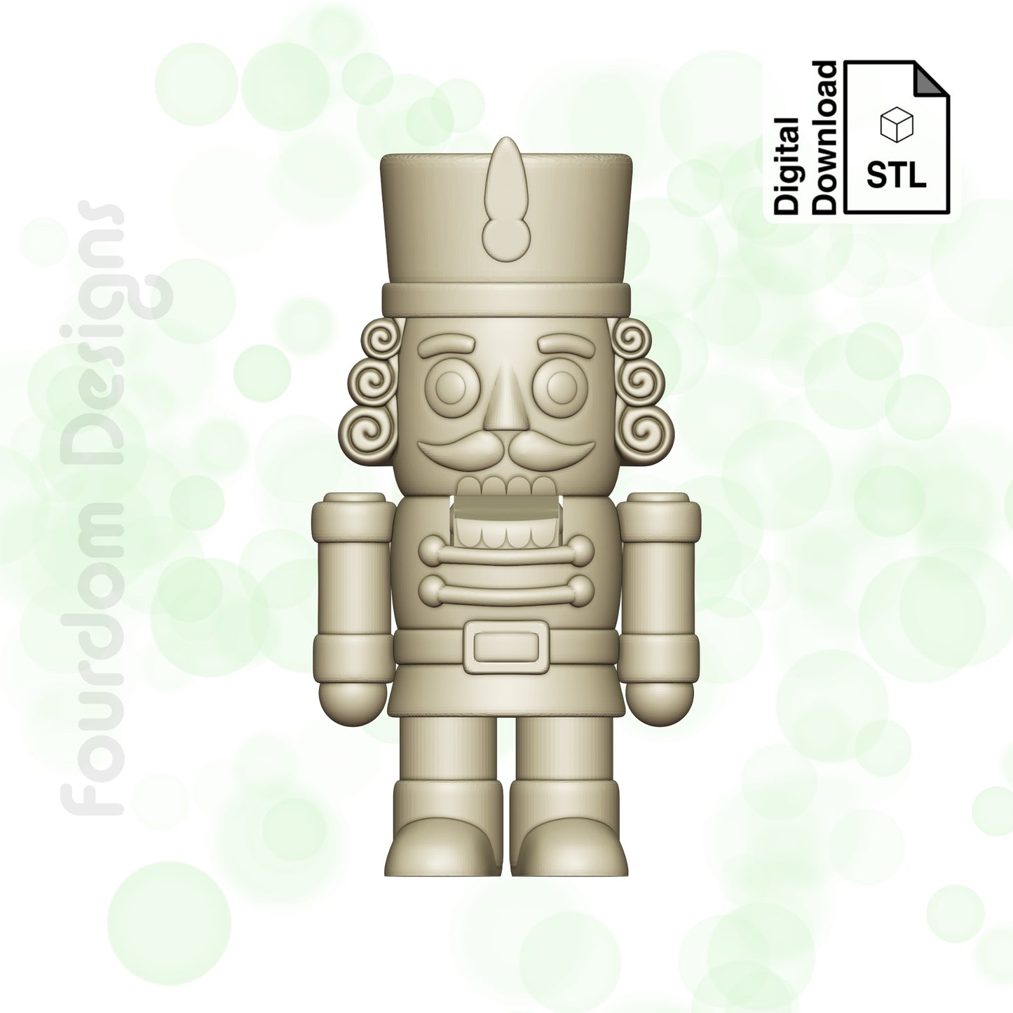 Nut Cracker STL File for 3D Printing 3MF File Flexi Print In Place Articulating Wigglet - Digital Download