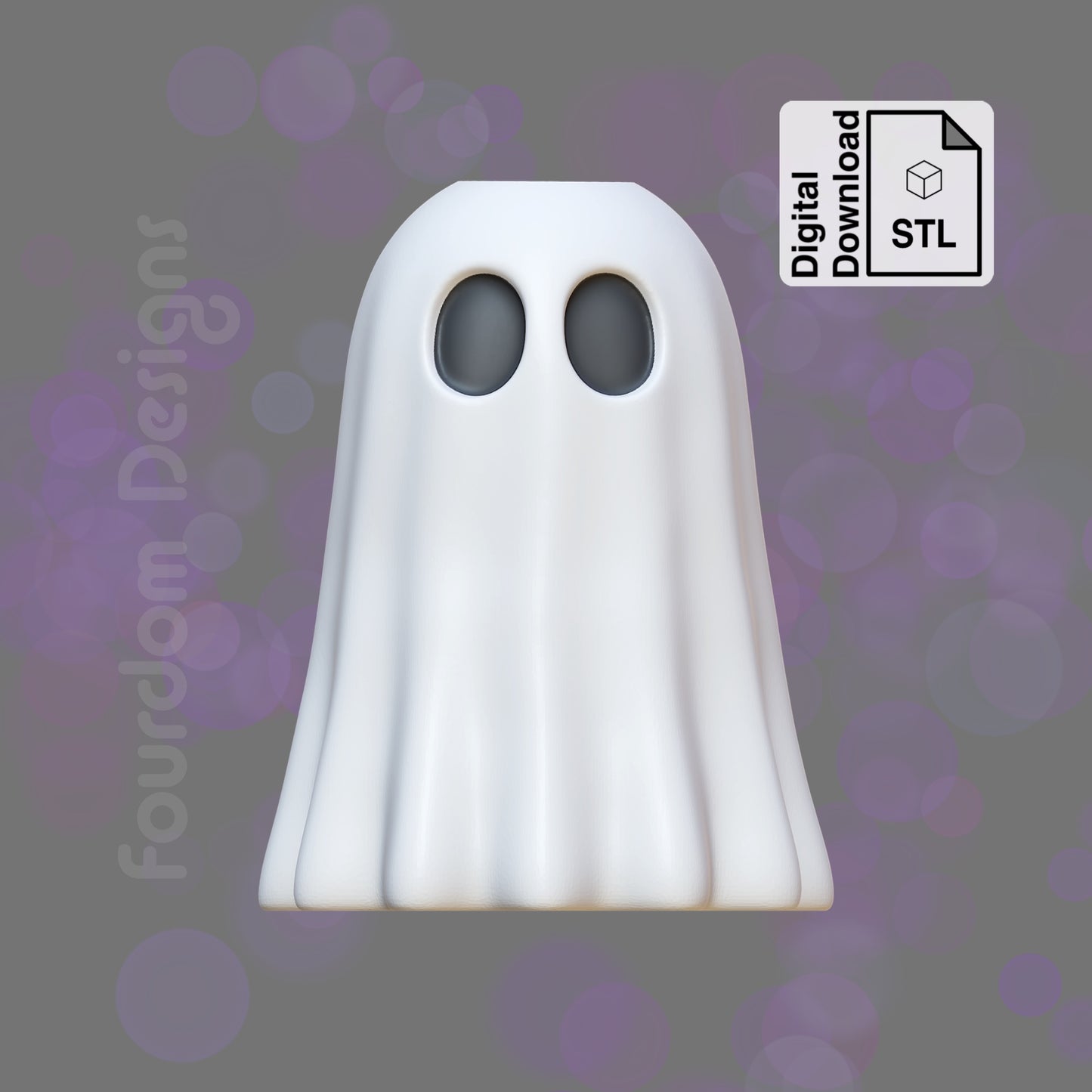 Ghost Straw Topper STL File for 3D Printing - Digital Download