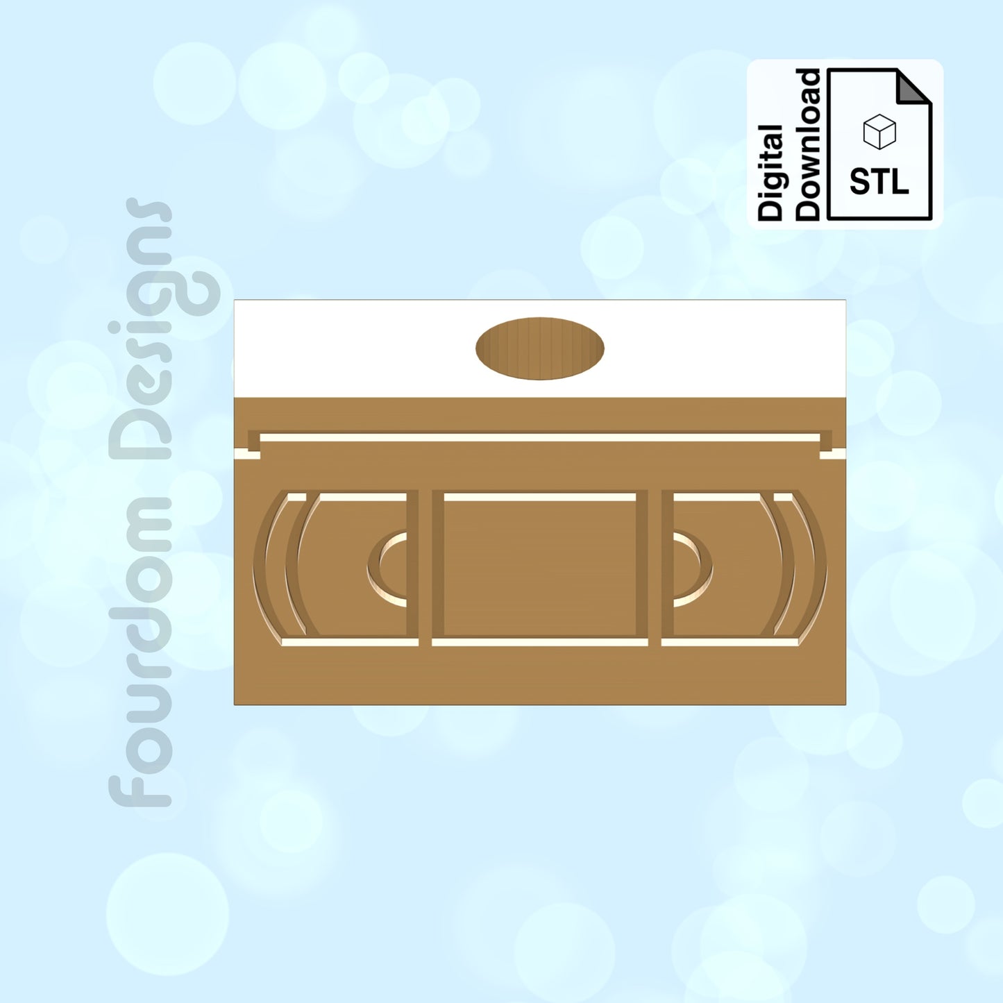 VHS Tape Straw Topper STL File for 3D Printing - Digital Download