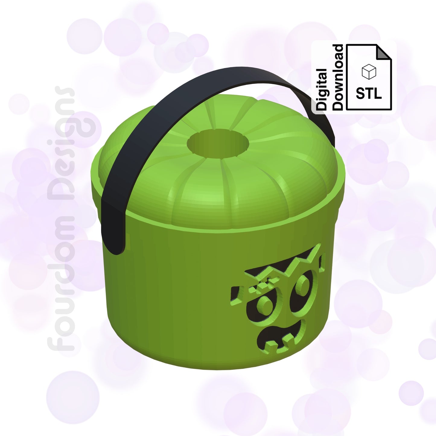 Frankenstein Bucket Straw Topper STL File for 3D Printing - Digital Download