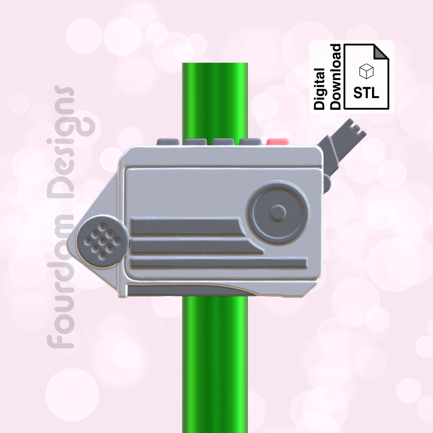 Recorder Straw Topper STL File for 3D Printing - Digital Download