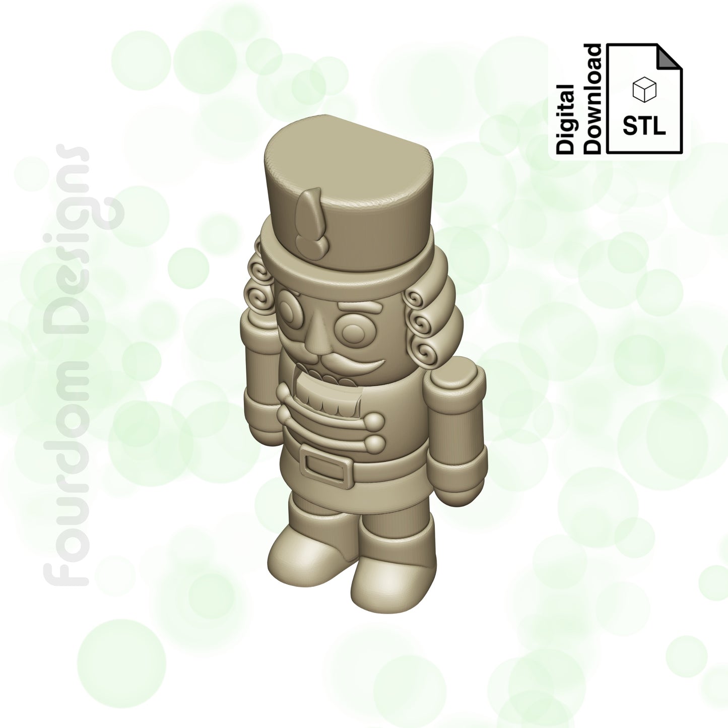 Nut Cracker STL File for 3D Printing 3MF File Flexi Print In Place Articulating Wigglet - Digital Download