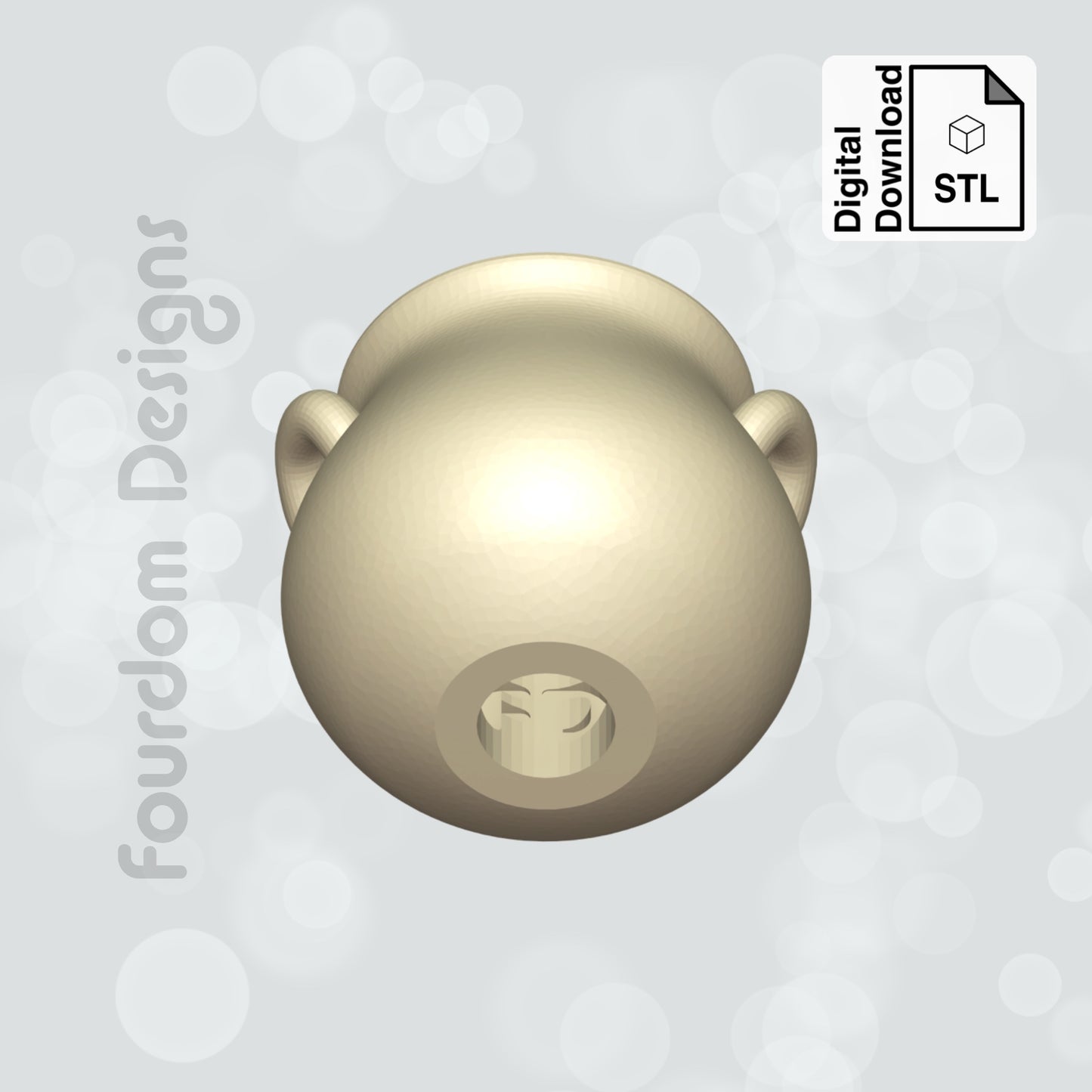 Cauldron Straw Topper STL File for 3D Printing - Digital Download