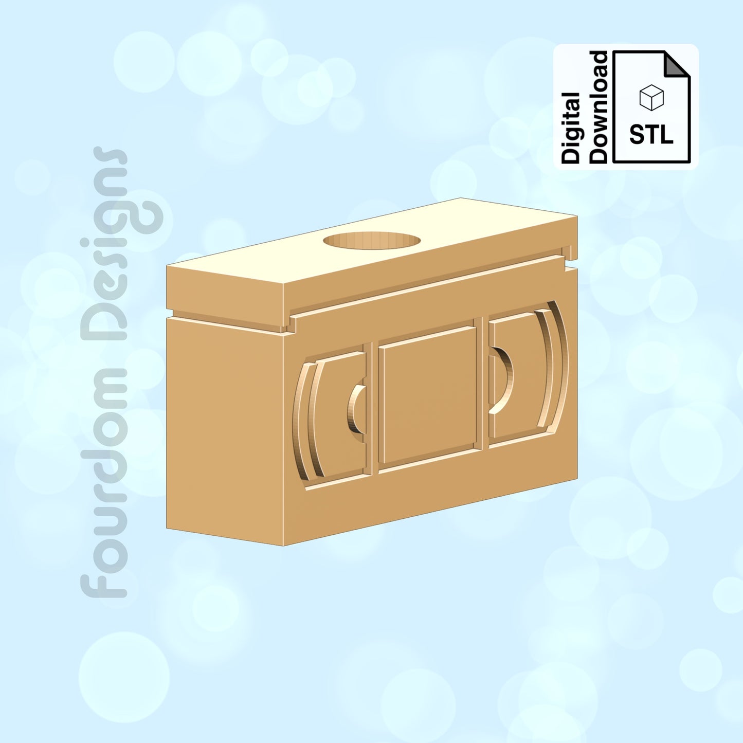 VHS Tape Straw Topper STL File for 3D Printing - Digital Download