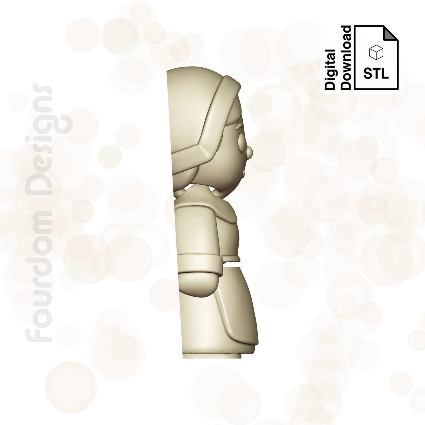 Pilgrim Girl STL File for 3D Printing 3MF File Flexi Print In Place Articulating Wigglet - Digital Download