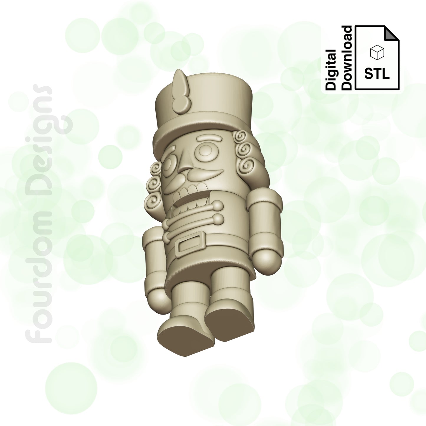 Nut Cracker STL File for 3D Printing 3MF File Flexi Print In Place Articulating Wigglet - Digital Download