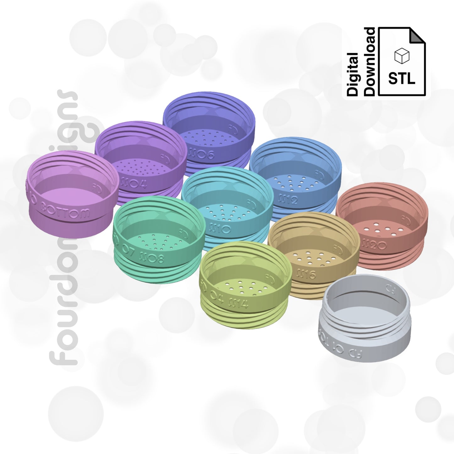 Rhinestone Sorter STL File for 3D Printing - Digital Download