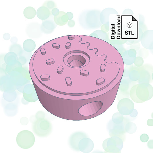 Donut Straw Topper STL File for 3D Printing - Digital Download