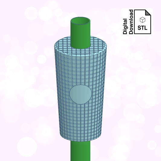 Grid Tumbler Straw Topper Straw Buddy STL File for 3D Printing - Digital Download