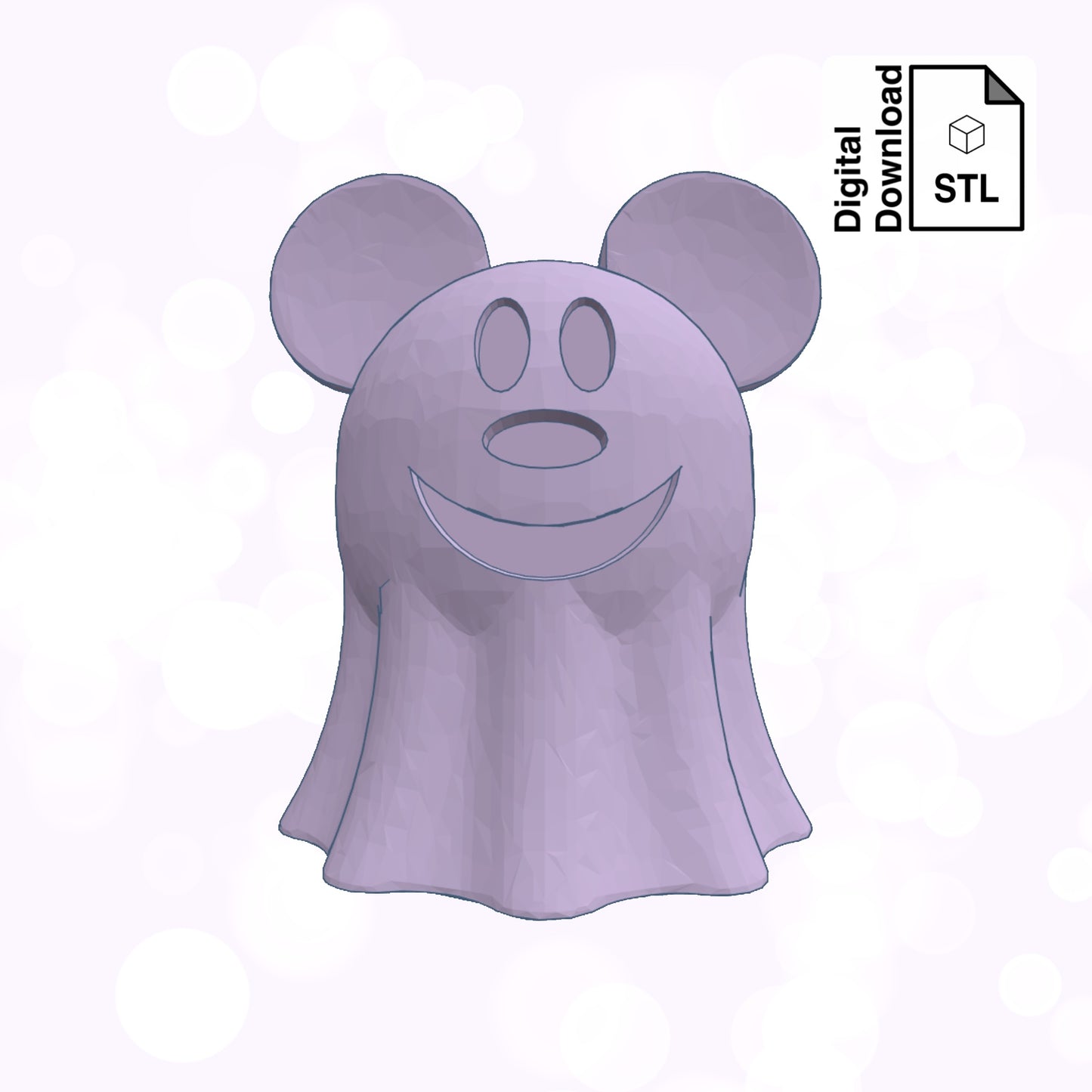 Happy Haunt Ghost Straw Topper Straw Buddy STL File for 3D Printing - Digital Download