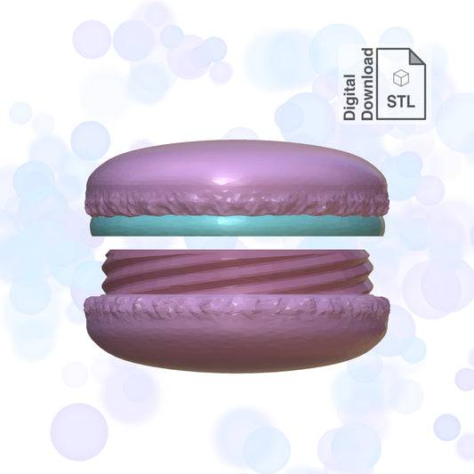 Macaron Container with Screw On Lid STL File for 3D Printing - Digital Download