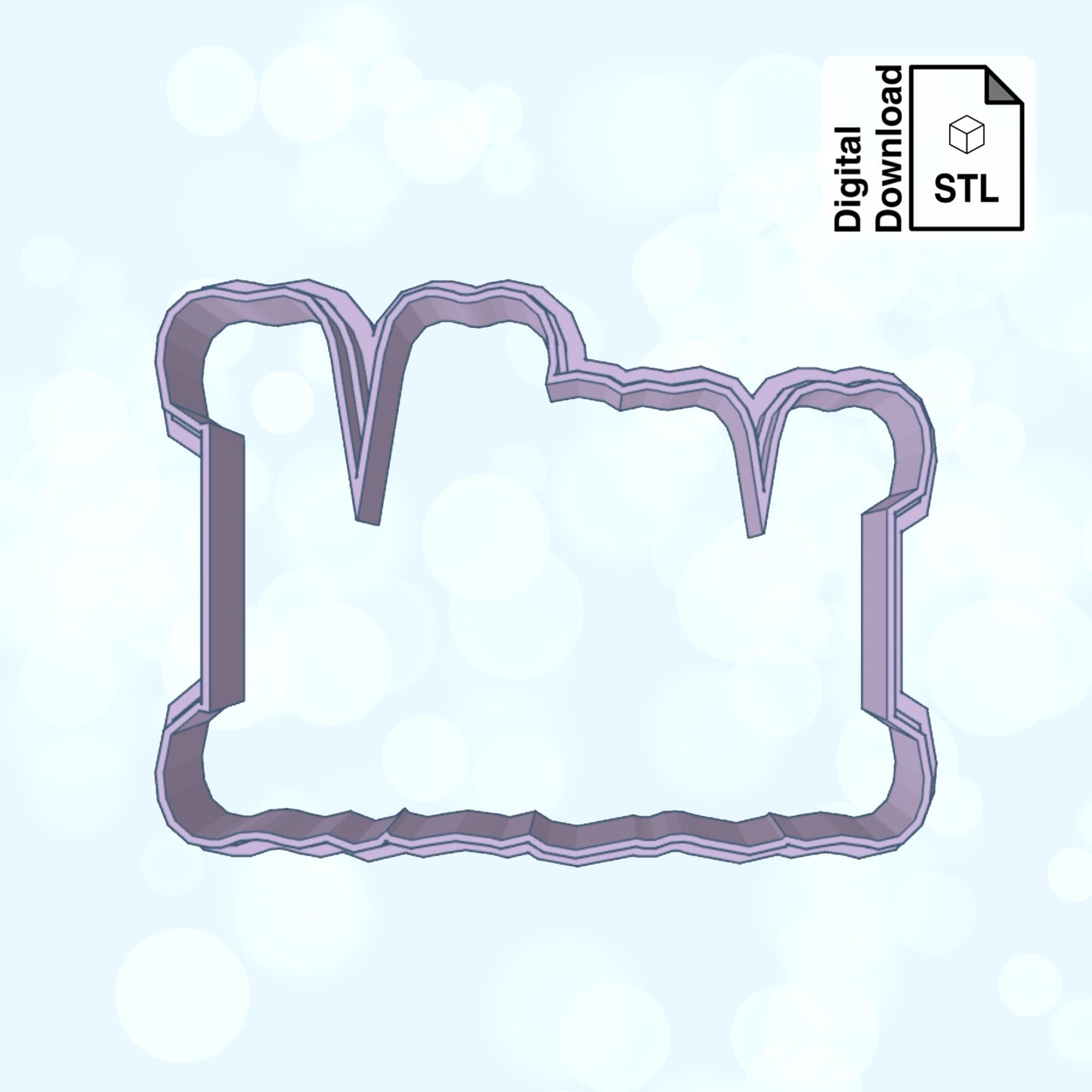 MOM Digital Download STL File for Cookie Cutter Fondant Cutter Clay Cutter 3D Model for 3D Printing