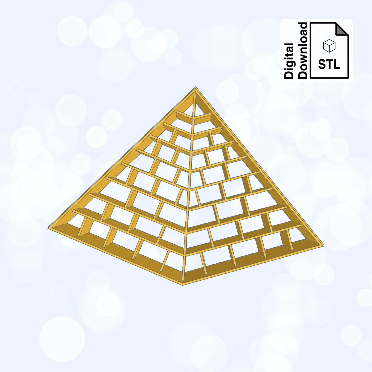Pyramid Digital Download STL File for Cookie Cutter Fondant Cutter Clay Cutter 3D Model for 3D Printing