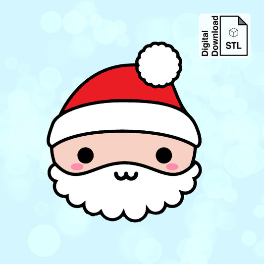 Santa Claus STL file for Cookie Cutter and Fondant Cutter - STL Digital Download for 3D Printing
