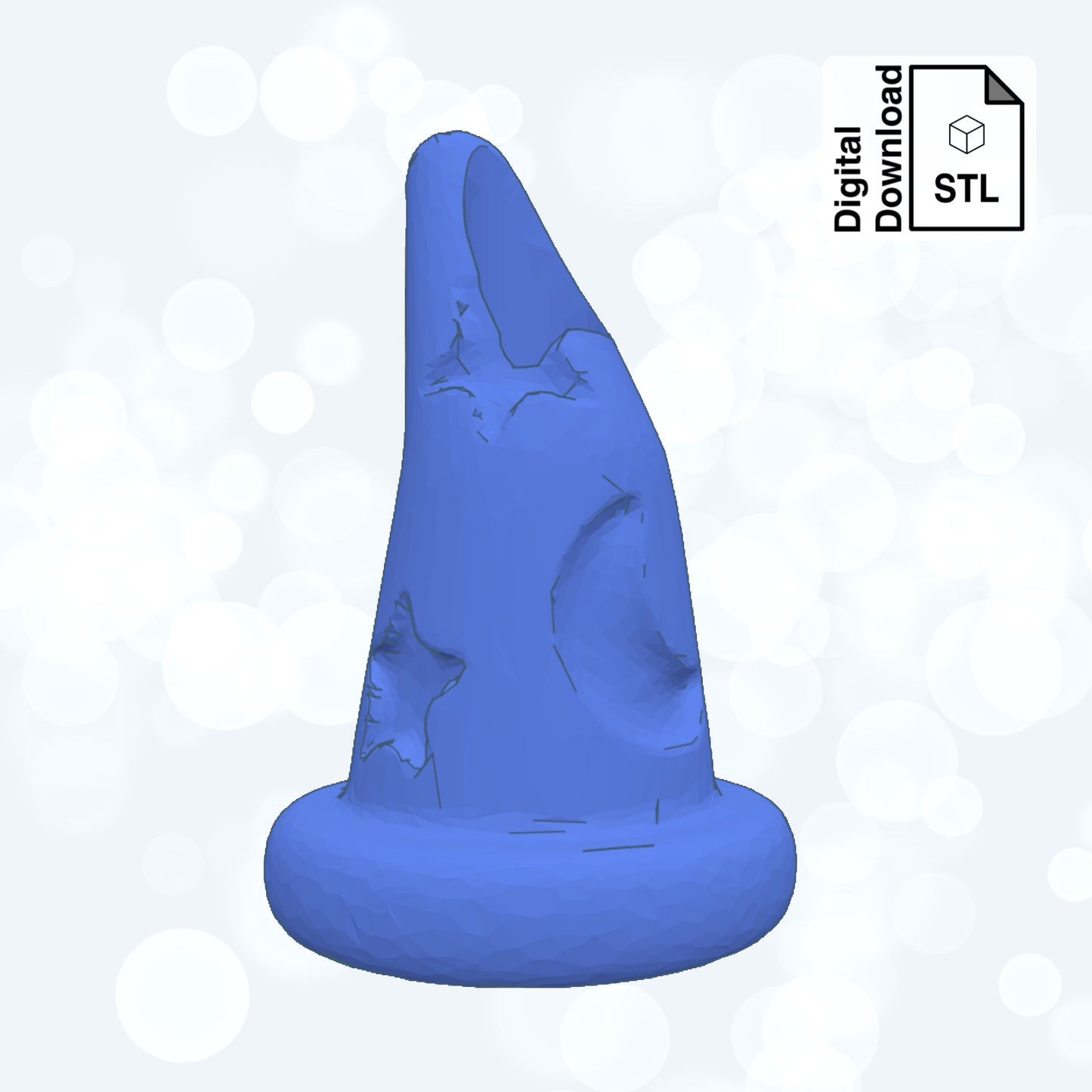 Sorcerer's Hat Straw Topper Straw Buddy STL File for 3D Printing - Digital Download