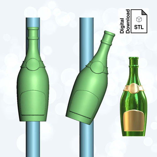 Bottle Straw Topper STL File for 3D Printing - Digital Download