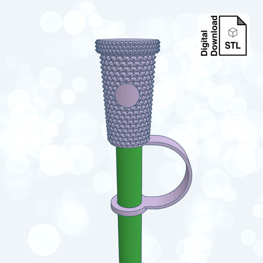 Studded Tumbler Hex Straw Cap STL File for 3D Printing - Digital Download