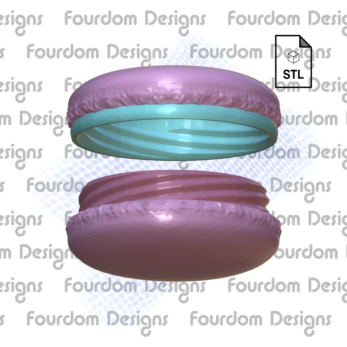 Macaron Container with Screw On Lid STL File for 3D Printing - Digital Download