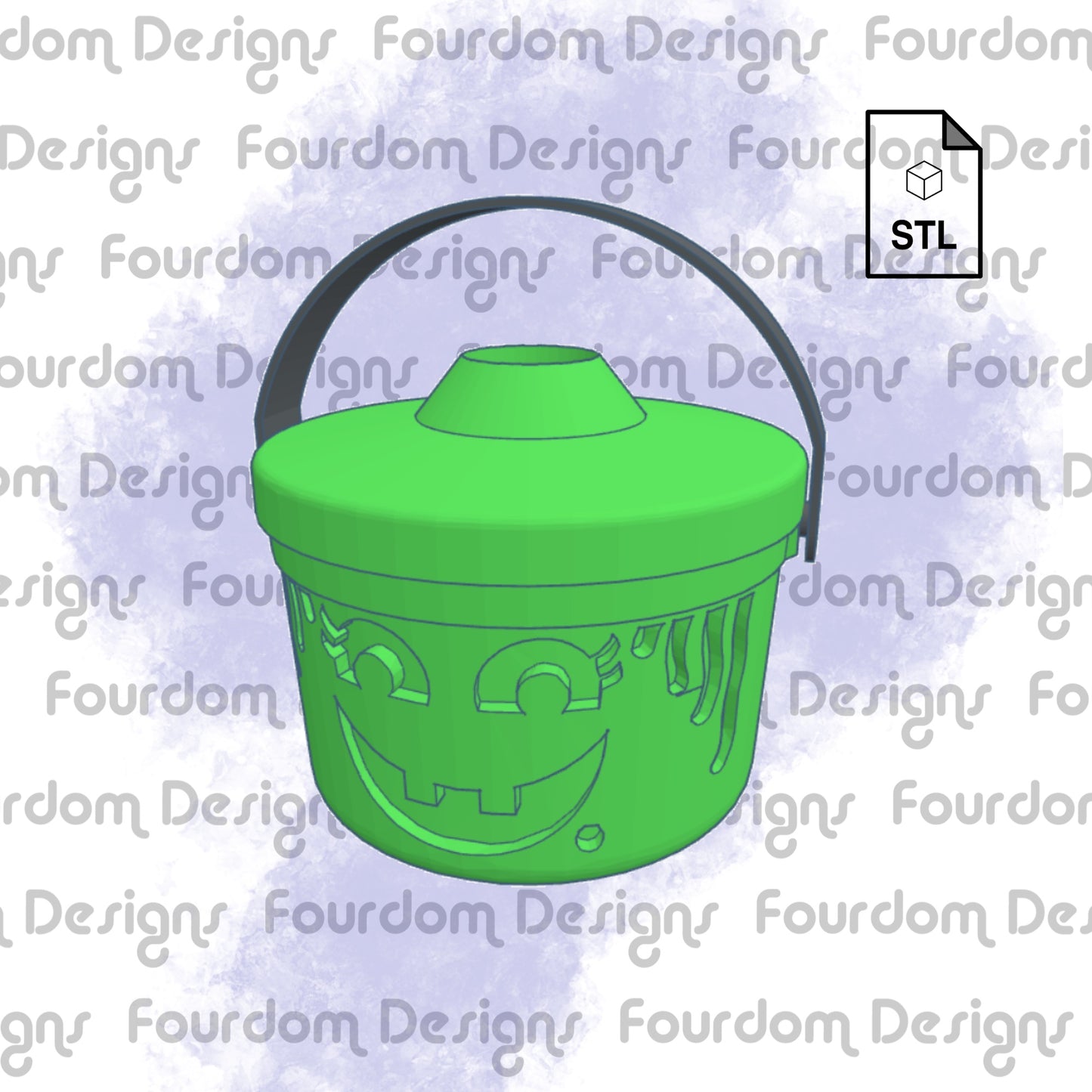 Bucket Witch Straw Topper STL File for 3D Printing - Digital Download