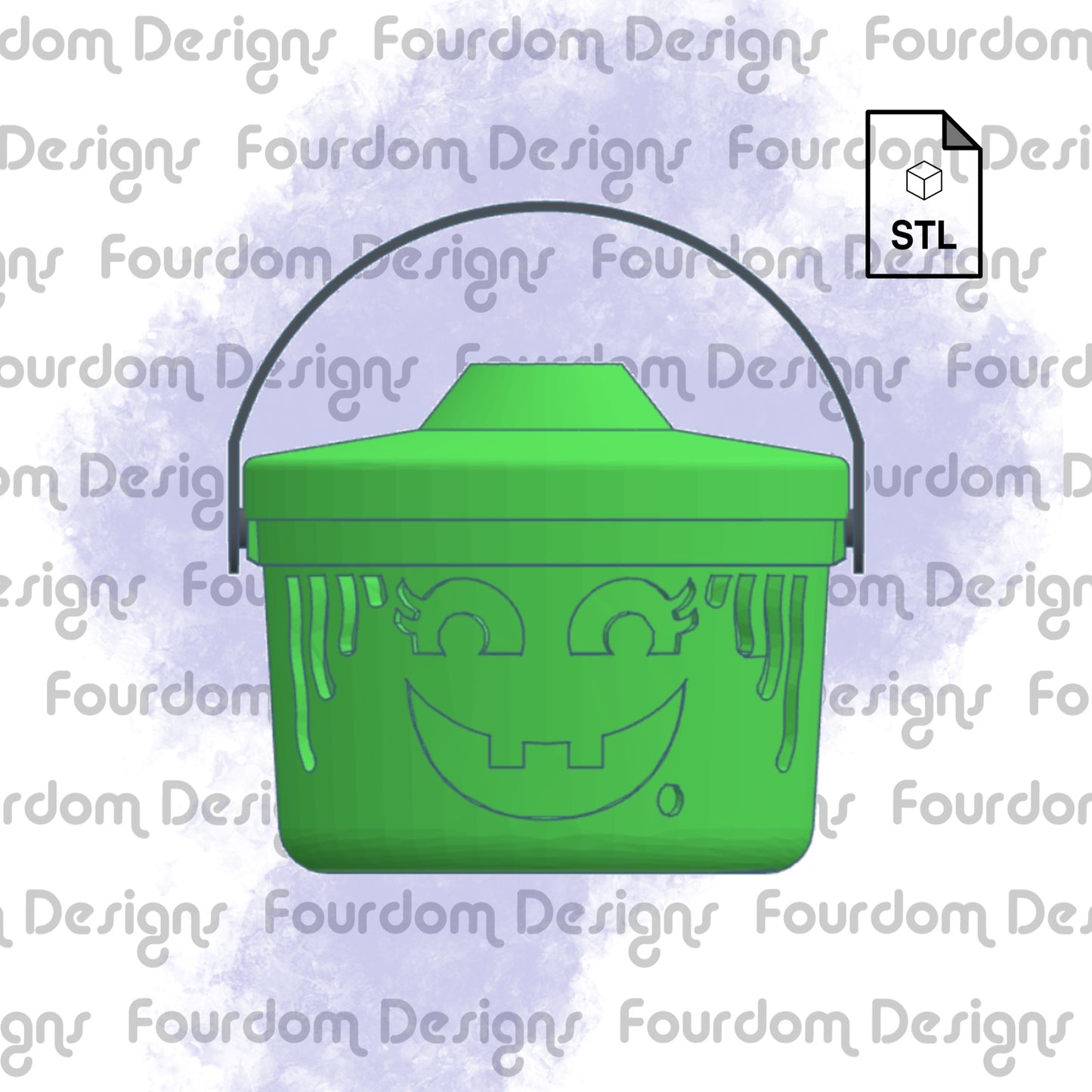Bucket Witch Straw Topper STL File for 3D Printing - Digital Download