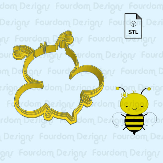 Bumblebee Digital Download STL File for Cookie Cutter Fondant Cutter Clay Cutter 3D Model for 3D Printing
