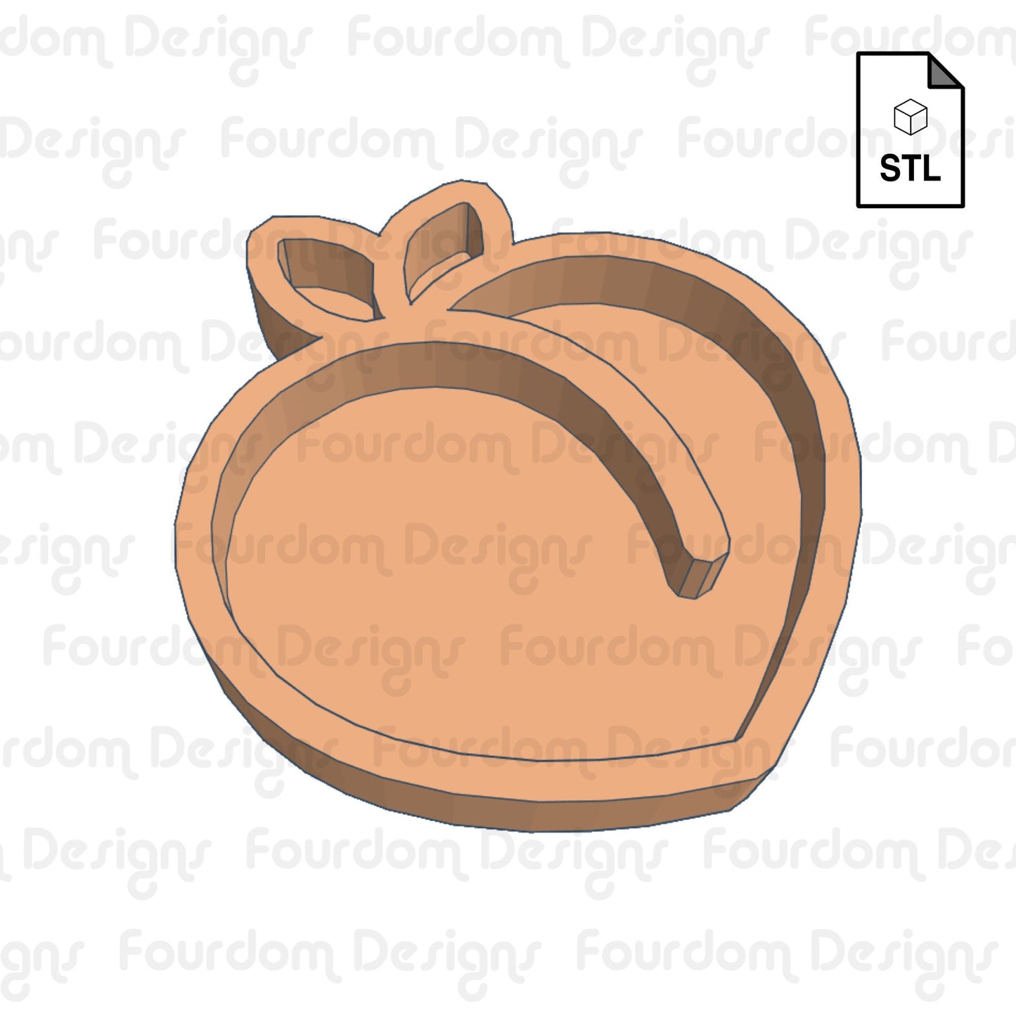 Peach Shaker STL File for 3D Printing for Resin Shaker Mold - Digital Download