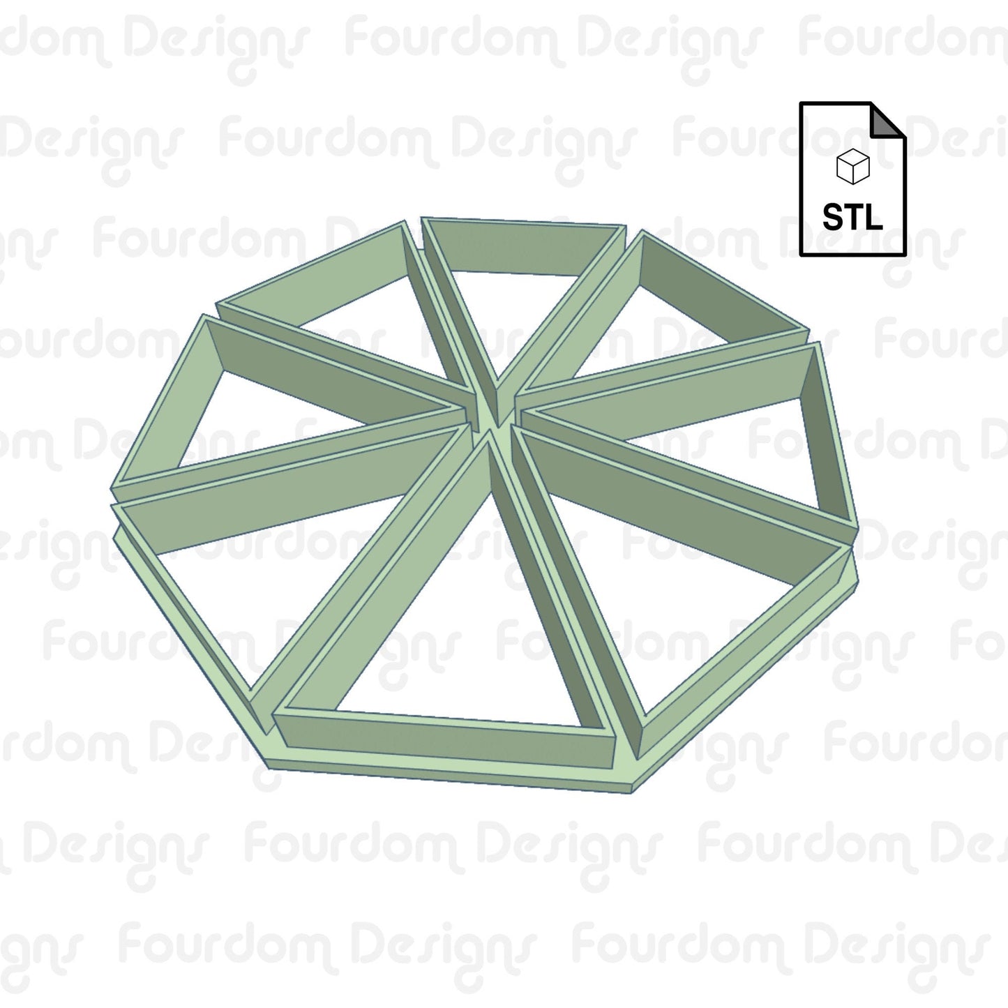 Triangle Fondant Cutter Digital Download STL File for Cookie Cutter Fondant Cutter Clay Cutter 3D Model for 3D Printing