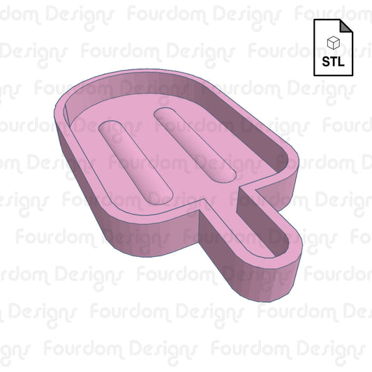 Popsicle Shaker and Resin STL File for 3D Printing for Resin Mold - Digital Download