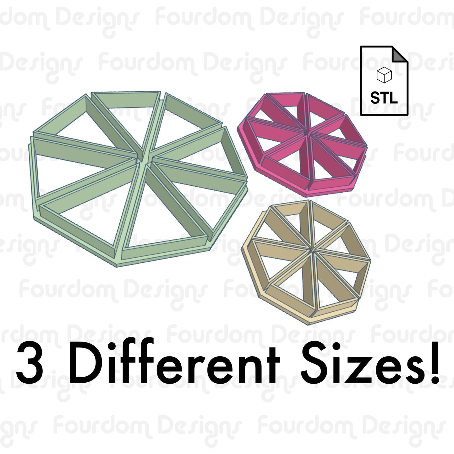 Triangle Fondant Cutter Digital Download STL File for Cookie Cutter Fondant Cutter Clay Cutter 3D Model for 3D Printing