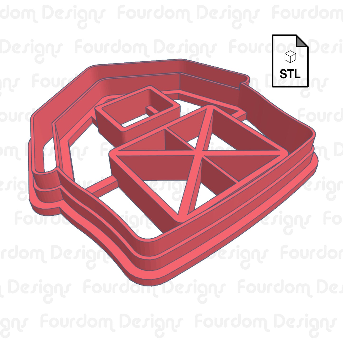 Barn Digital Download STL File for Cookie Cutter Fondant Cutter Clay Cutter 3D Model for 3D Printing