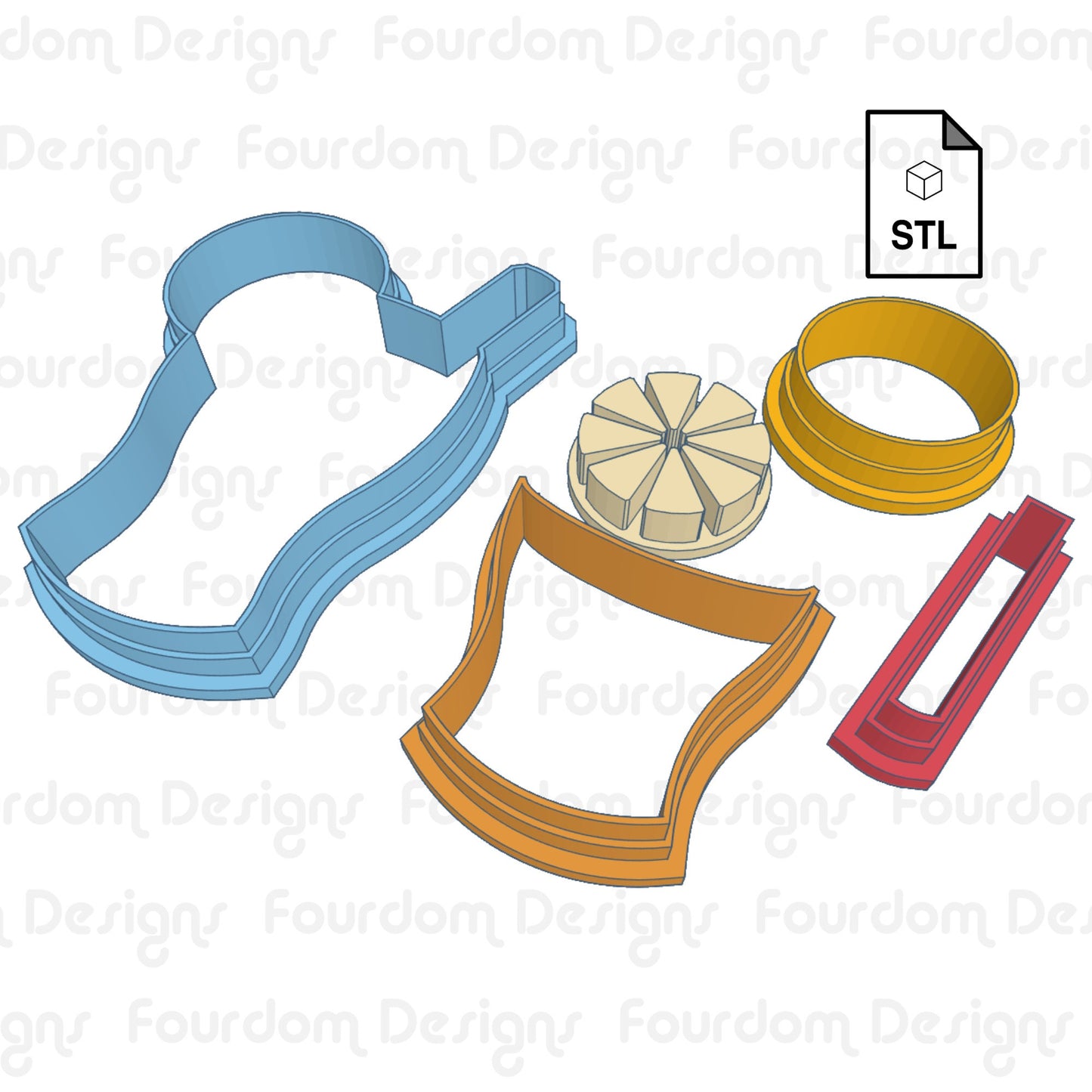Cocktail Cookie Cutter Fondant Cutter Instant Digital Download STL File for 3D Printing