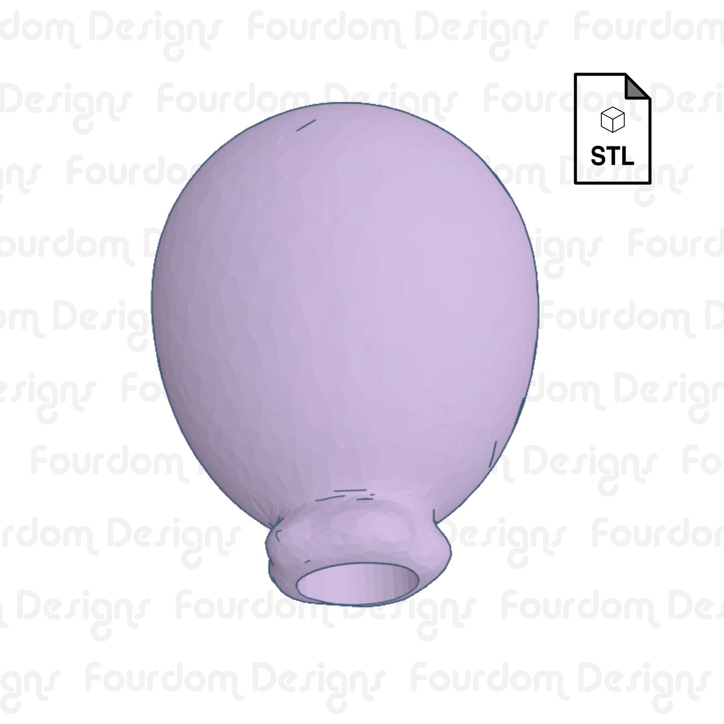 Balloon Straw Topper Straw Buddy STL File for 3D Printing - Digital Download