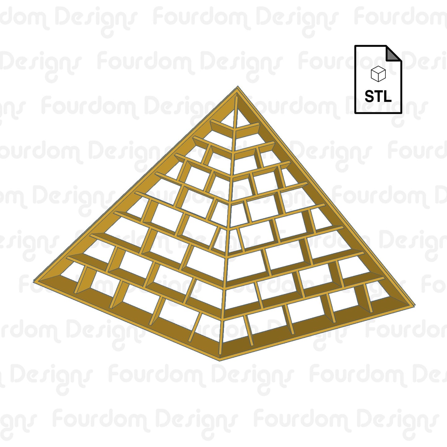 Pyramid Digital Download STL File for Cookie Cutter Fondant Cutter Clay Cutter 3D Model for 3D Printing