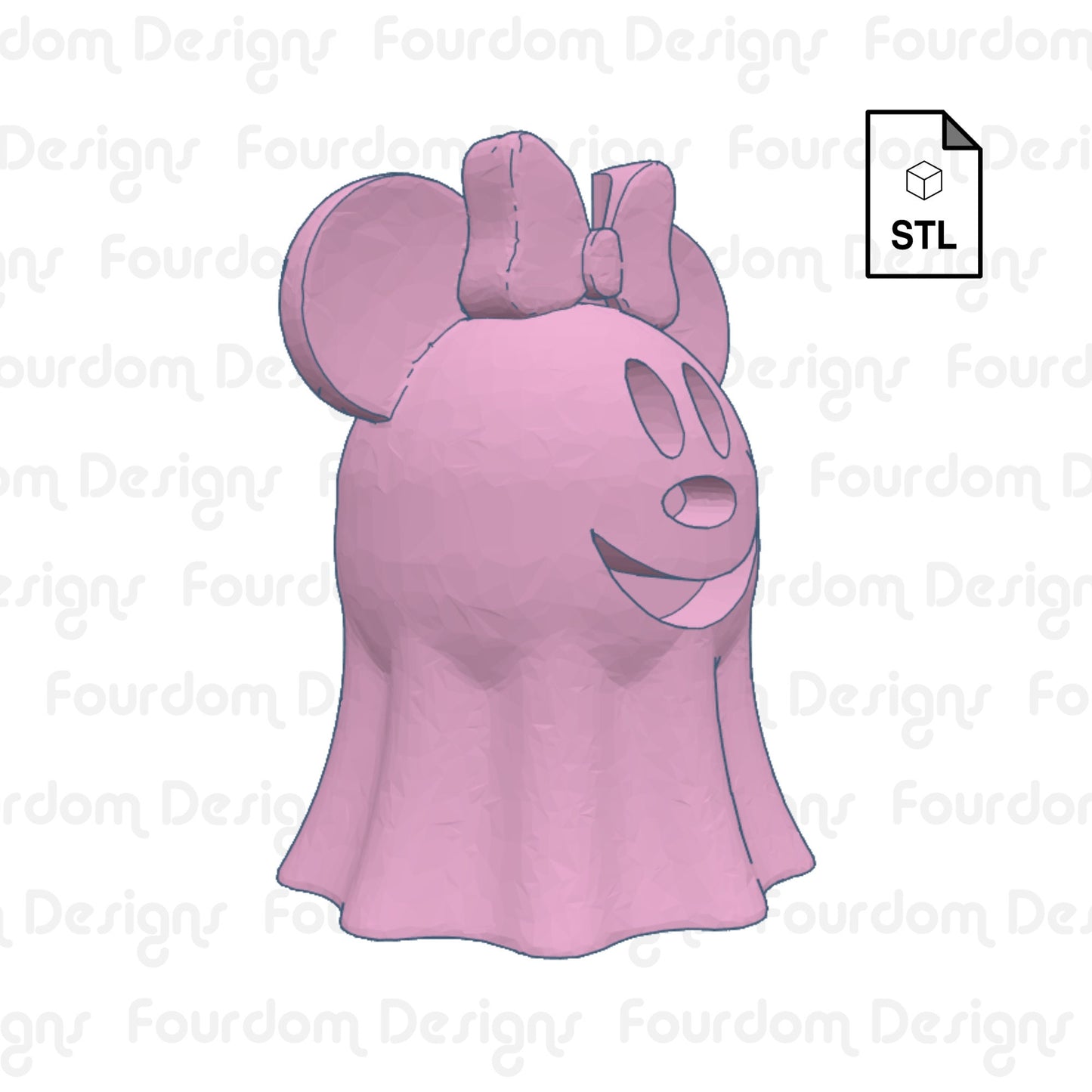 Girl Happy Haunt Ghost Straw Topper Straw Buddy STL File for 3D Printing - Digital Download