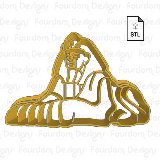 Egyptian Sphinx Digital Download STL File for Cookie Cutter Fondant Cutter Clay Cutter 3D Model for 3D Printing