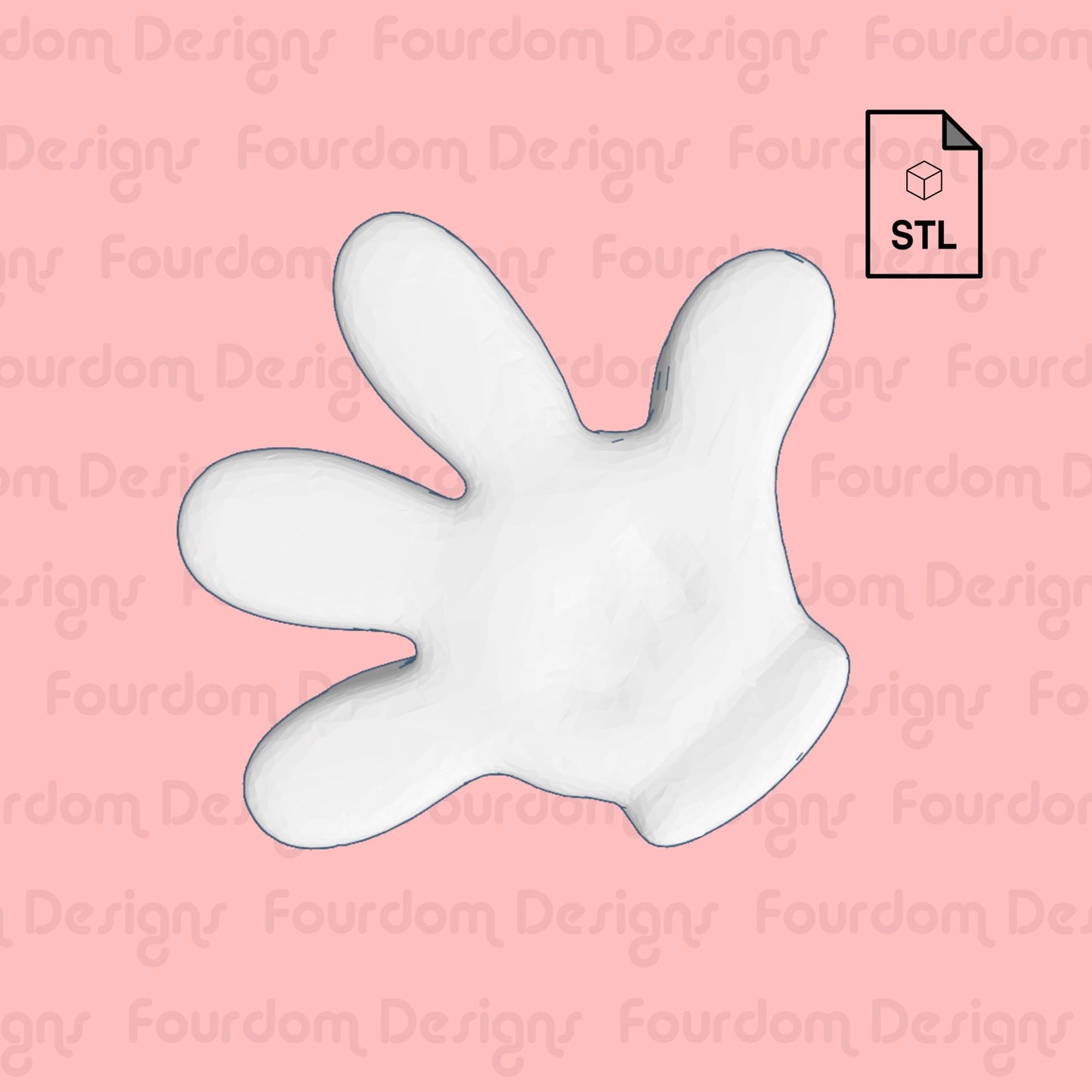 Mouse Hand Straw Topper Straw Buddy STL File for 3D Printing - Digital Download