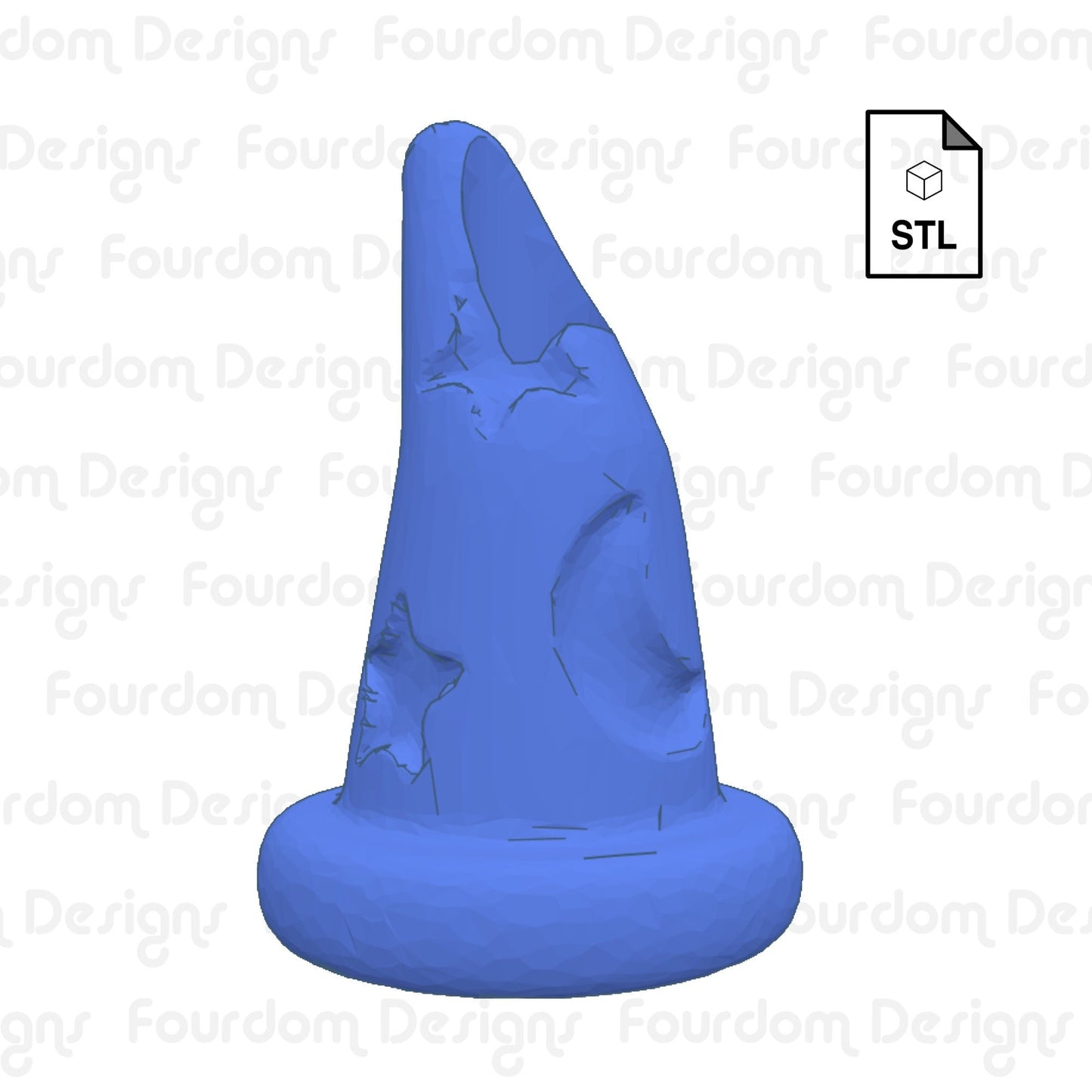 Sorcerer's Hat Straw Topper Straw Buddy STL File for 3D Printing - Digital Download