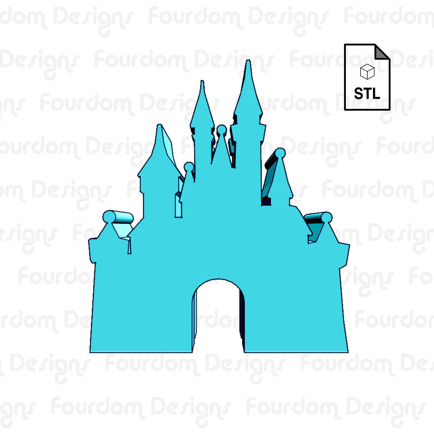 Castle Straw Topper Straw Buddy STL File for 3D Printing - Digital Download