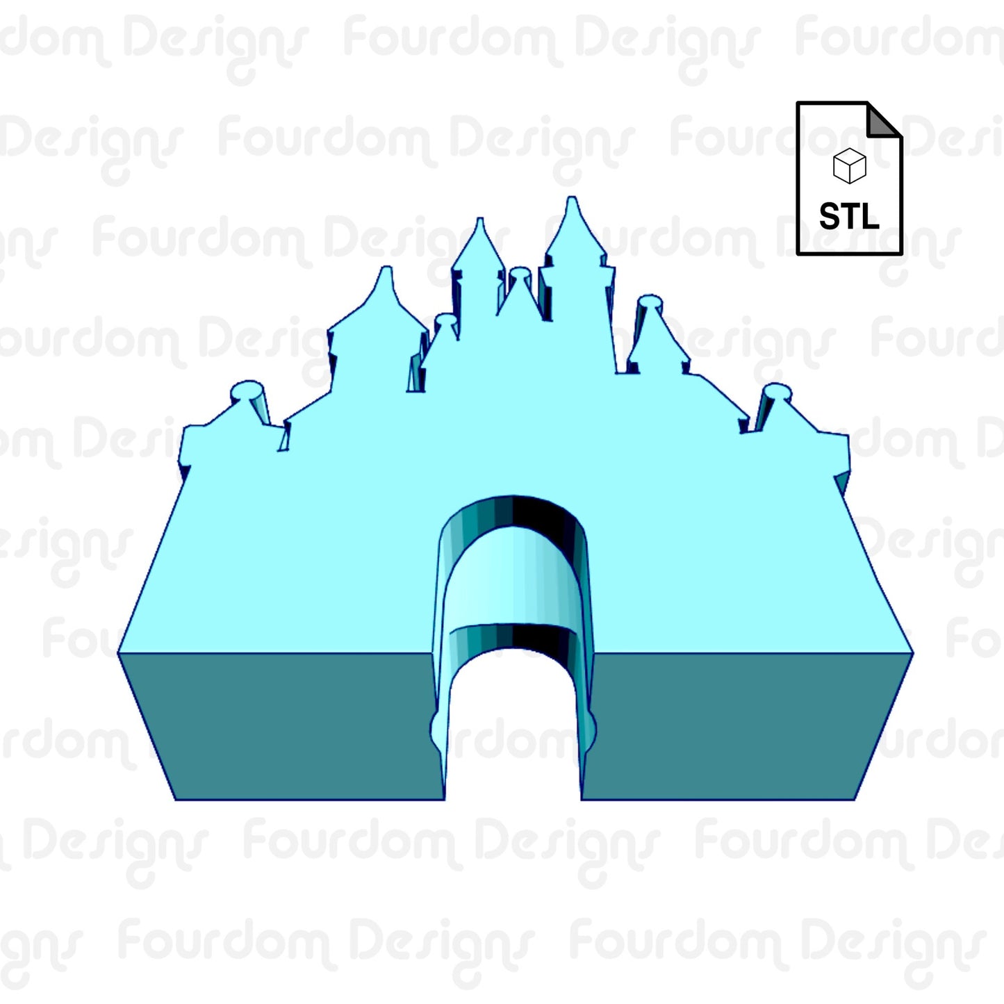 Castle Straw Topper Straw Buddy STL File for 3D Printing - Digital Download