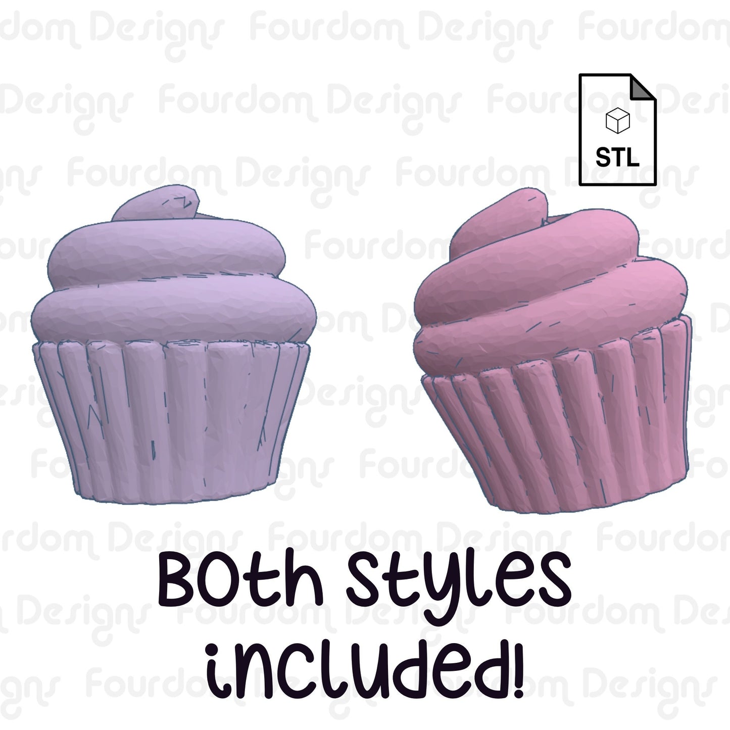 Cupcake Straw Topper Straw Buddy STL File for 3D Printing - Digital Download