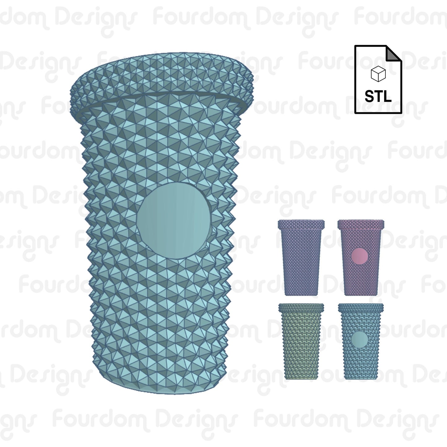 Studded Tumbler Straw Topper Straw Buddy STL File for 3D Printing - Digital Download
