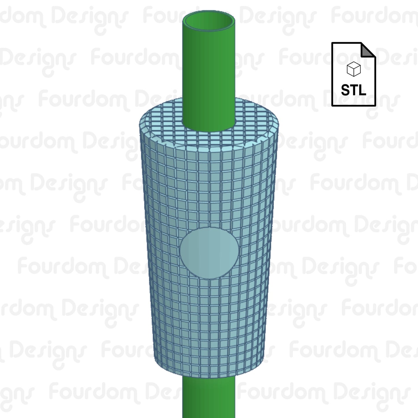 Grid Tumbler Straw Topper Straw Buddy STL File for 3D Printing - Digital Download