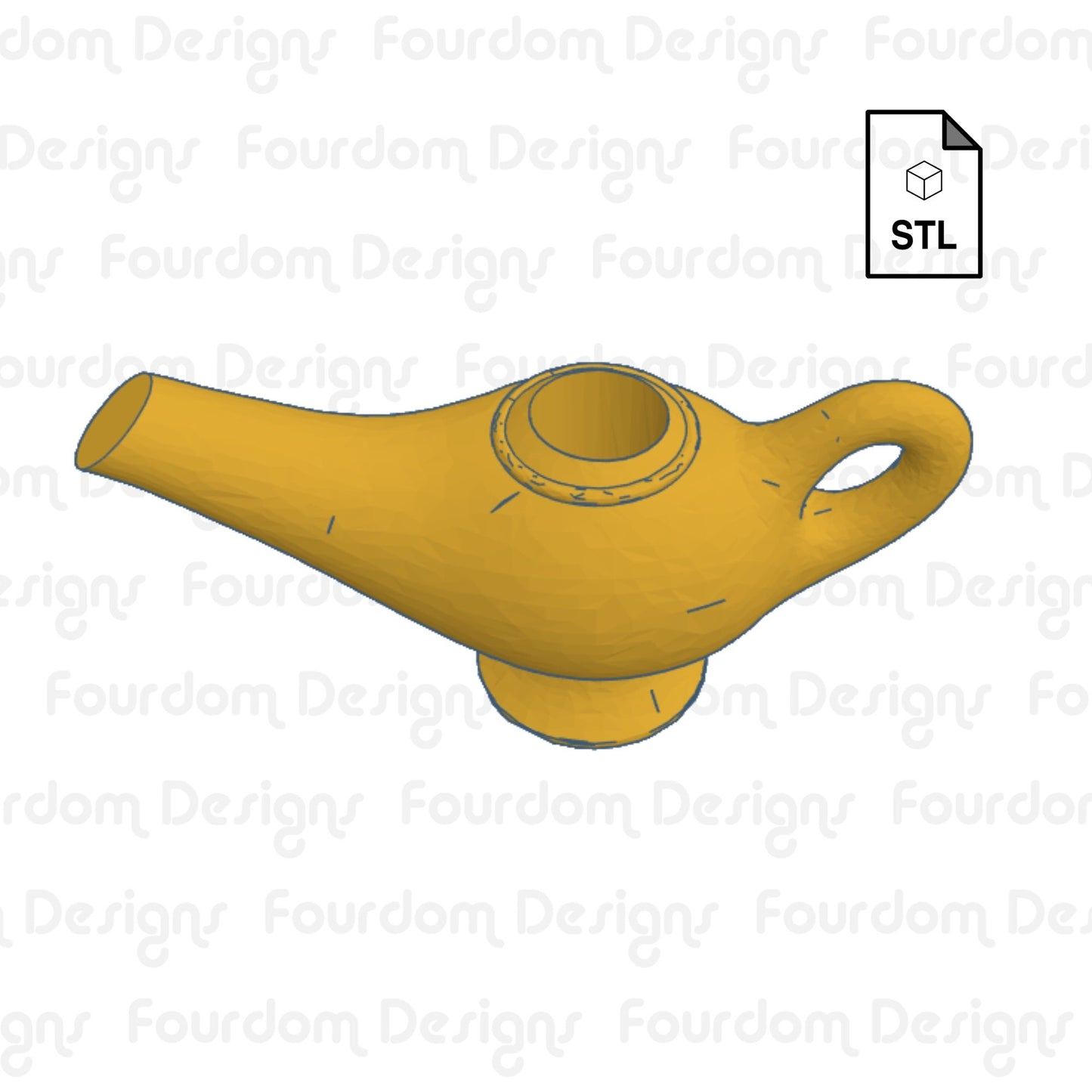 Genie Lamp Straw Topper Straw Buddy STL File for 3D Printing - Digital Download