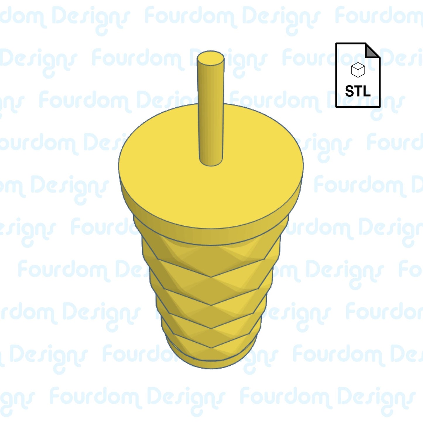 Pineapple Tumbler Keychain STL File for 3D Printing - Digital Download
