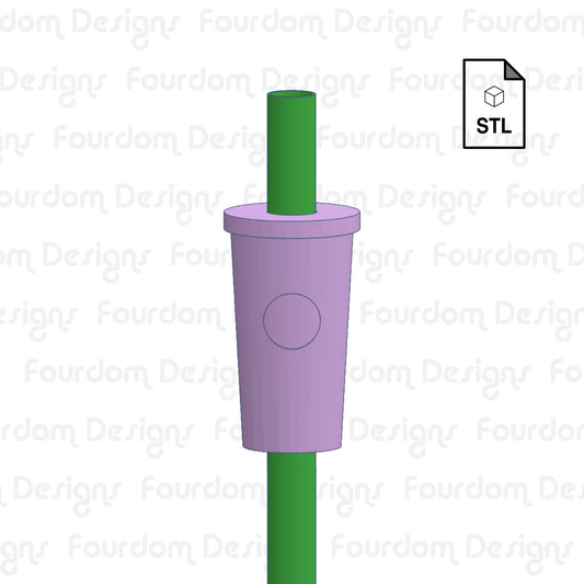 Smooth Tumbler Straw Topper Straw Buddy STL File for 3D Printing - Digital Download
