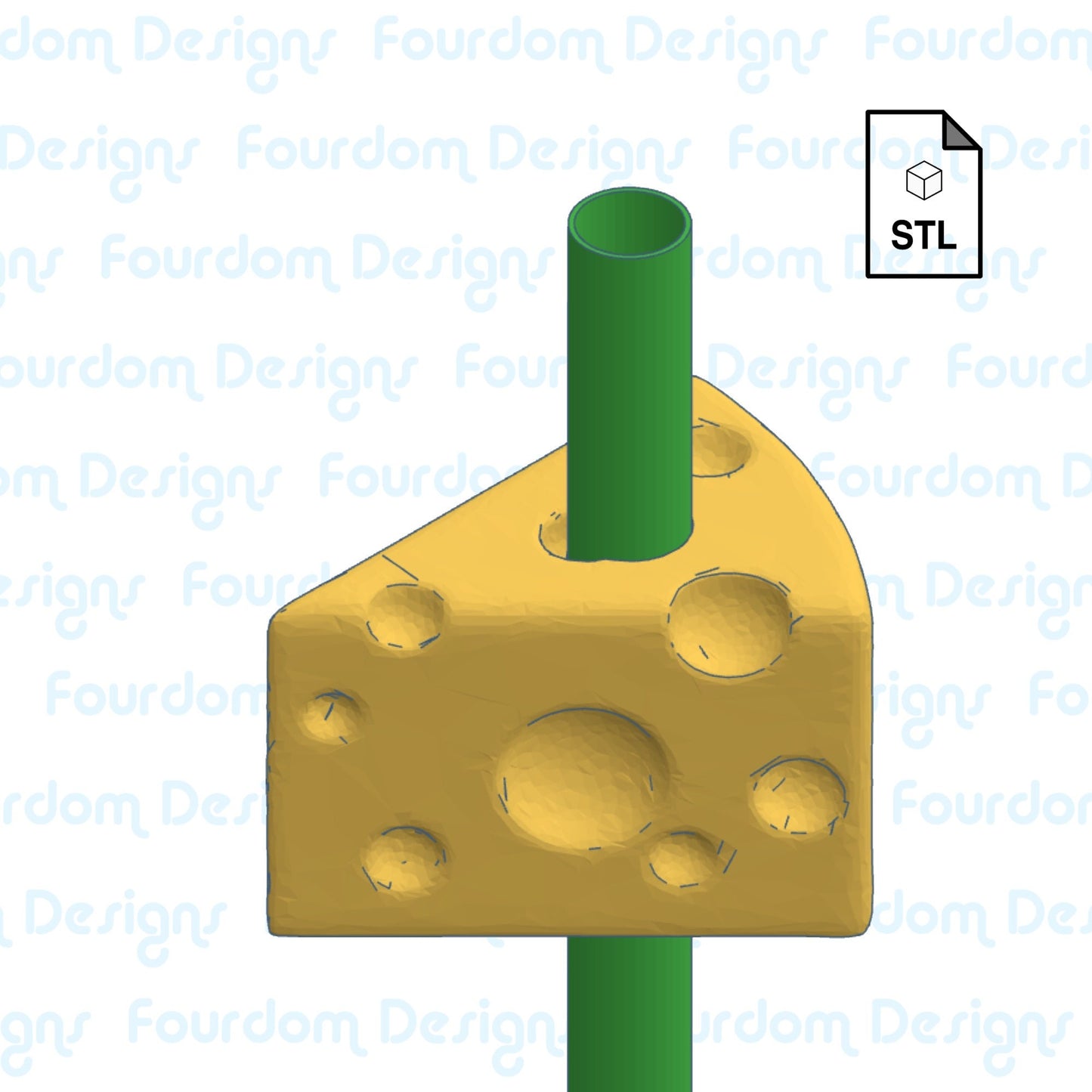 Cheese Straw Topper Straw Buddy STL File for 3D Printing - Digital Download