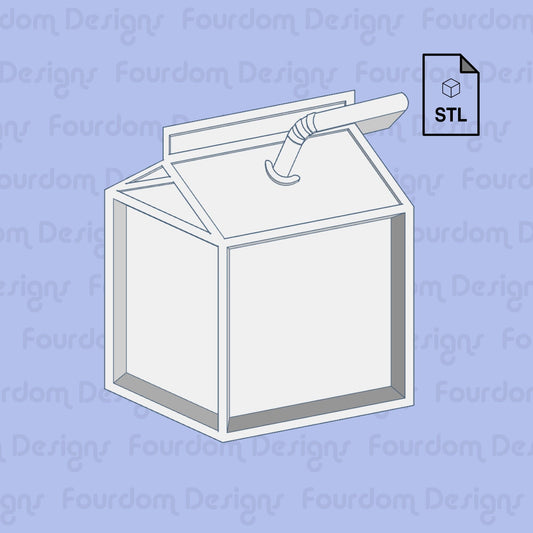 Milk Carton Shaker STL File for 3D Printing for Resin Shaker Mold - Digital Download