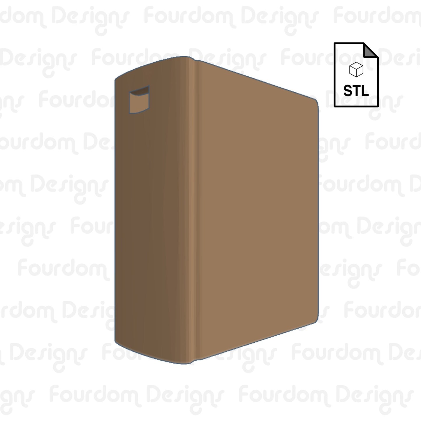 Book Keychain STL File for 3D Printing - Digital Download